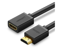 UGREEN Kabel HDMI męski do HDMI żeński HD107 FullHD 3D 1m czarny - 1272276 - zdjęcie 1